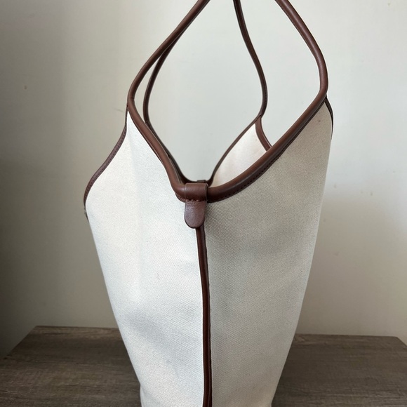 HEREU Calella canvas & leather tote bag - Picture 8 of 16